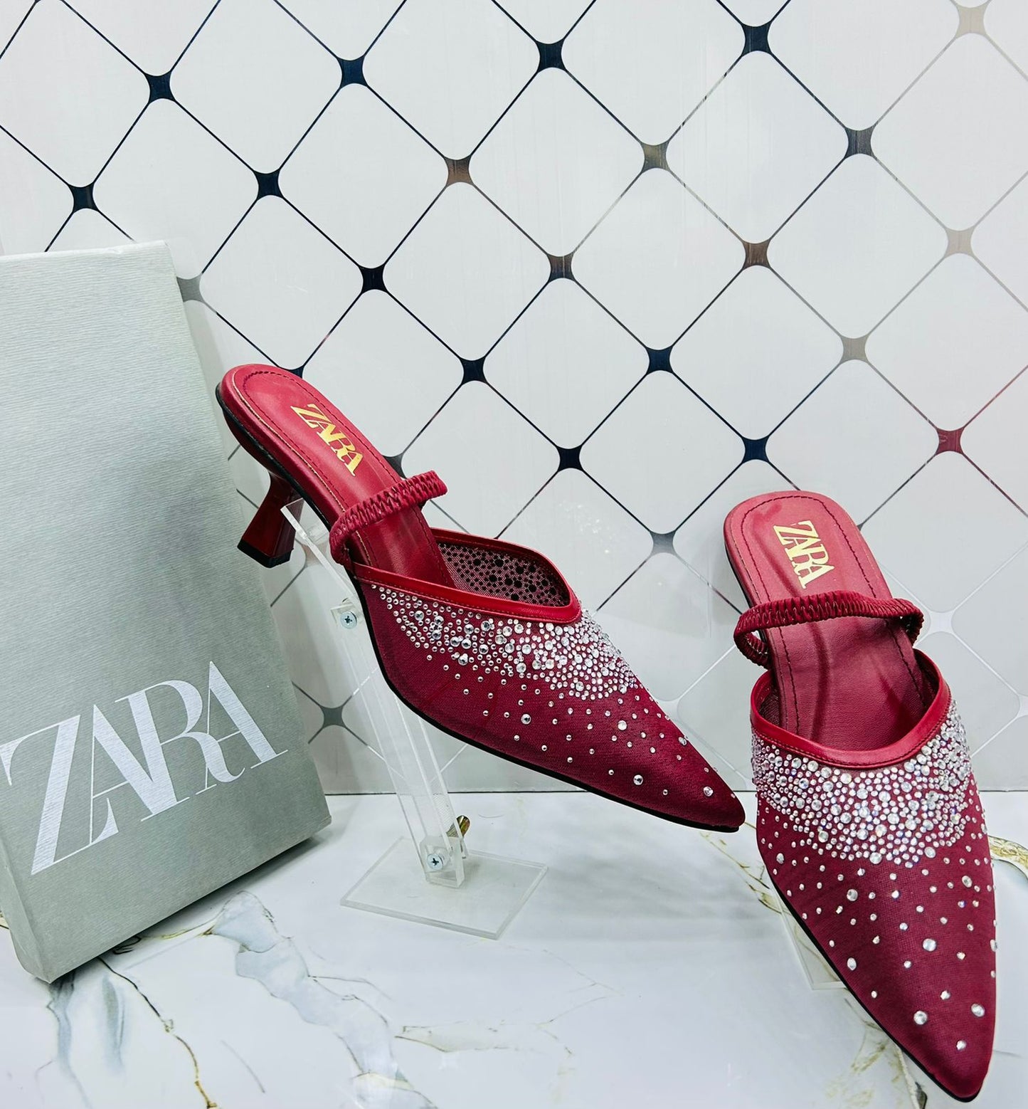 Zara Heel Embroidery for Women