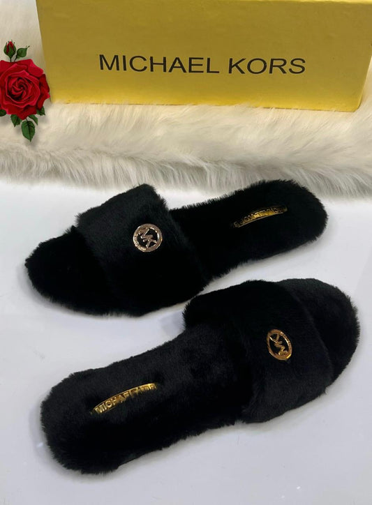 M K Fur Slipper for Women