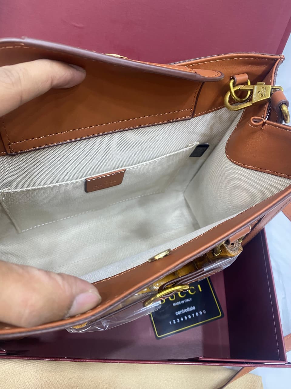Guci Bamboo Handle Handbag for Women