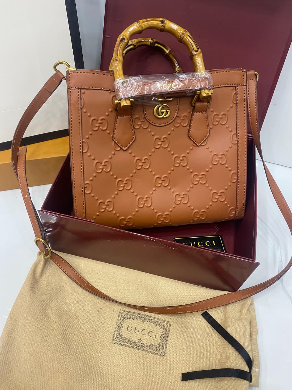 Guci Bamboo Handle Handbag for Women
