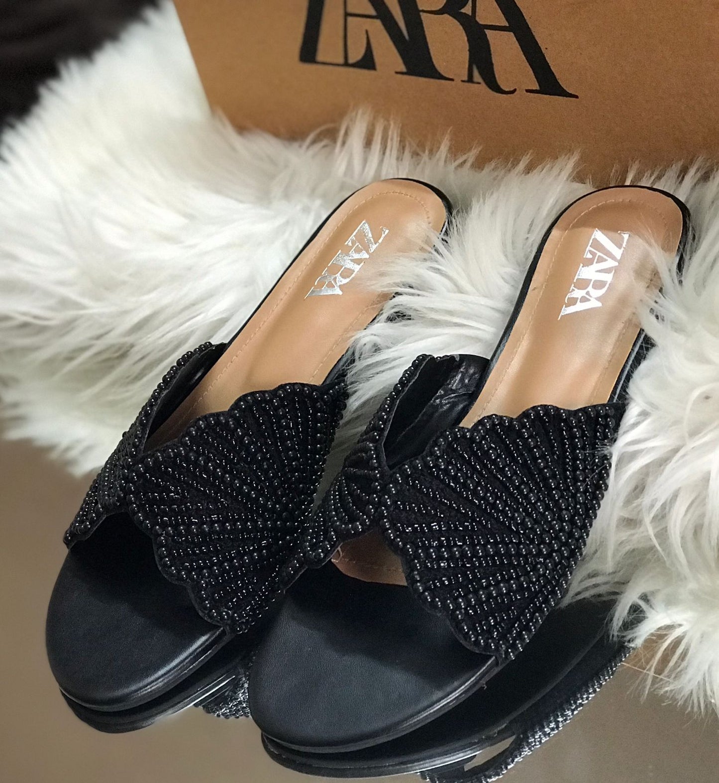 Zara Pearl Slippers for Women