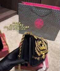 Tory Burch Eleanor Embroidered Velvet Shoulder bag for Women