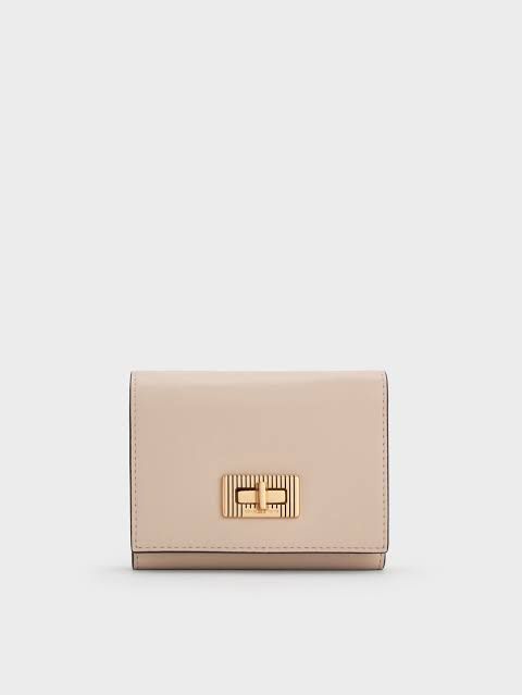 Charles & Keith Edna Turn lock Knotted Strap wallet for Women