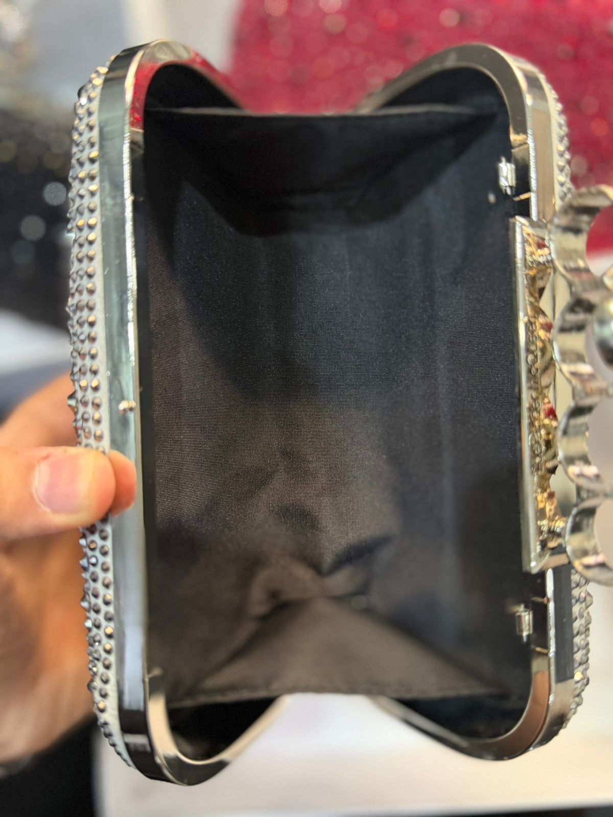 Alexander McQueen Skull Knuckle Embellished Clutch for Women