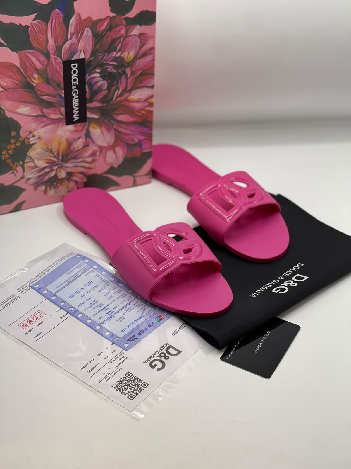 D&G Rubber Slides for Women