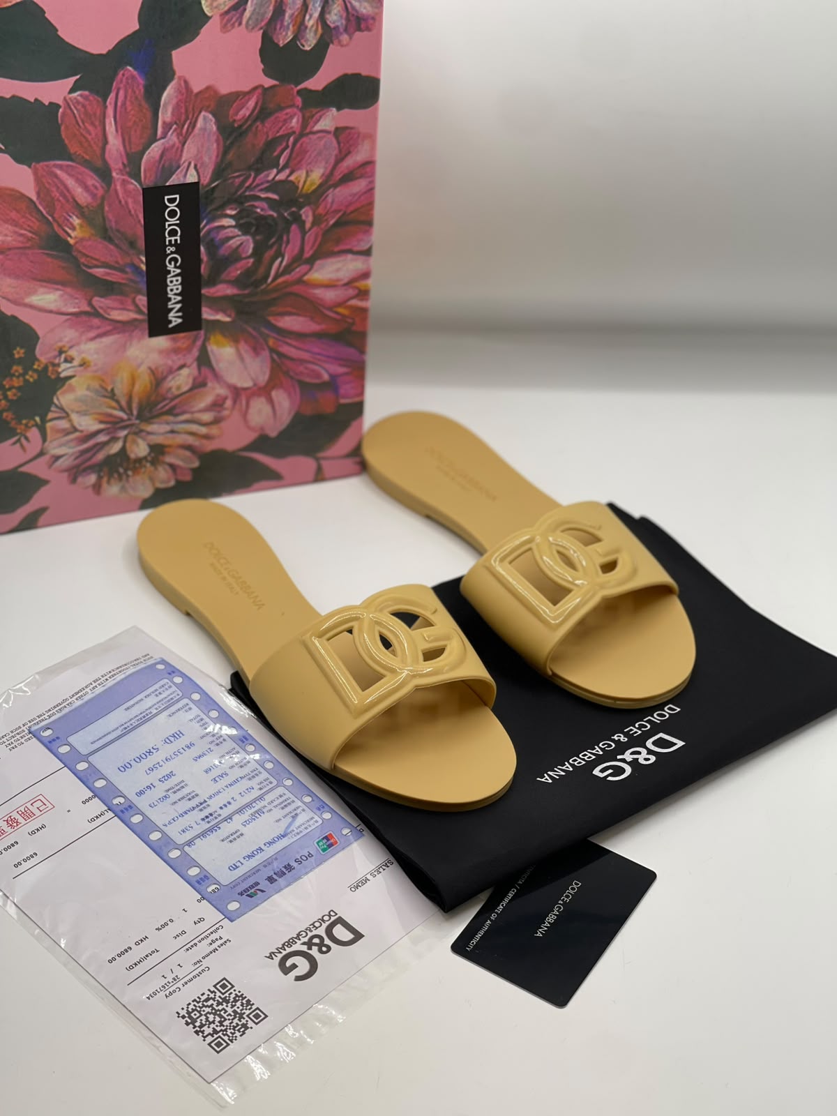 D&G Rubber Slides for Women