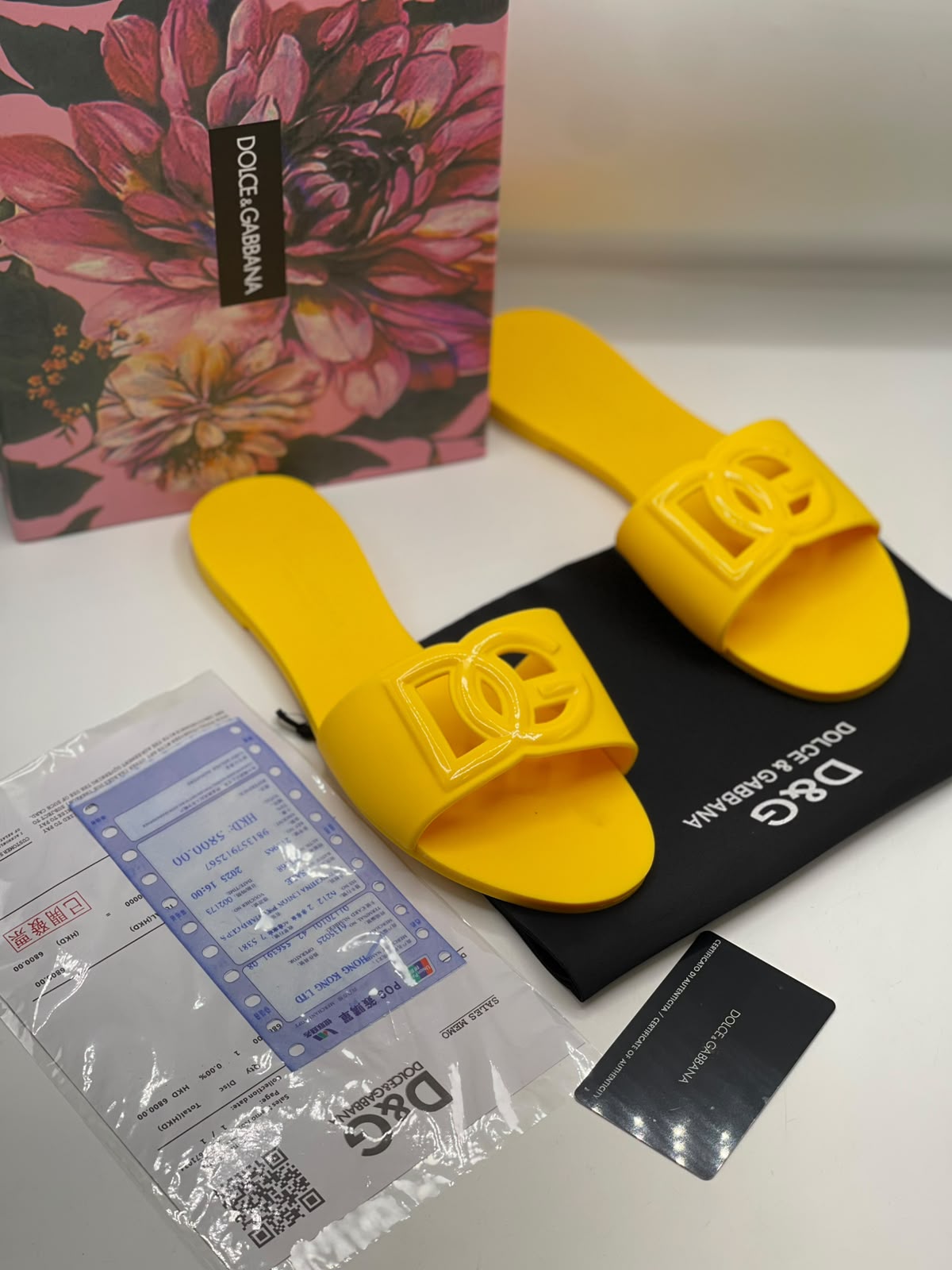 D&G Rubber Slides for Women