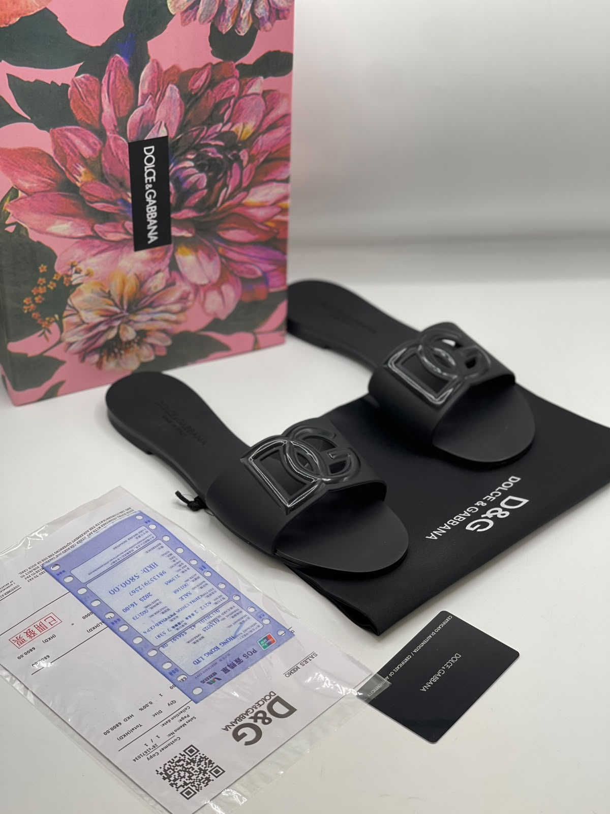 D&G Rubber Slides for Women