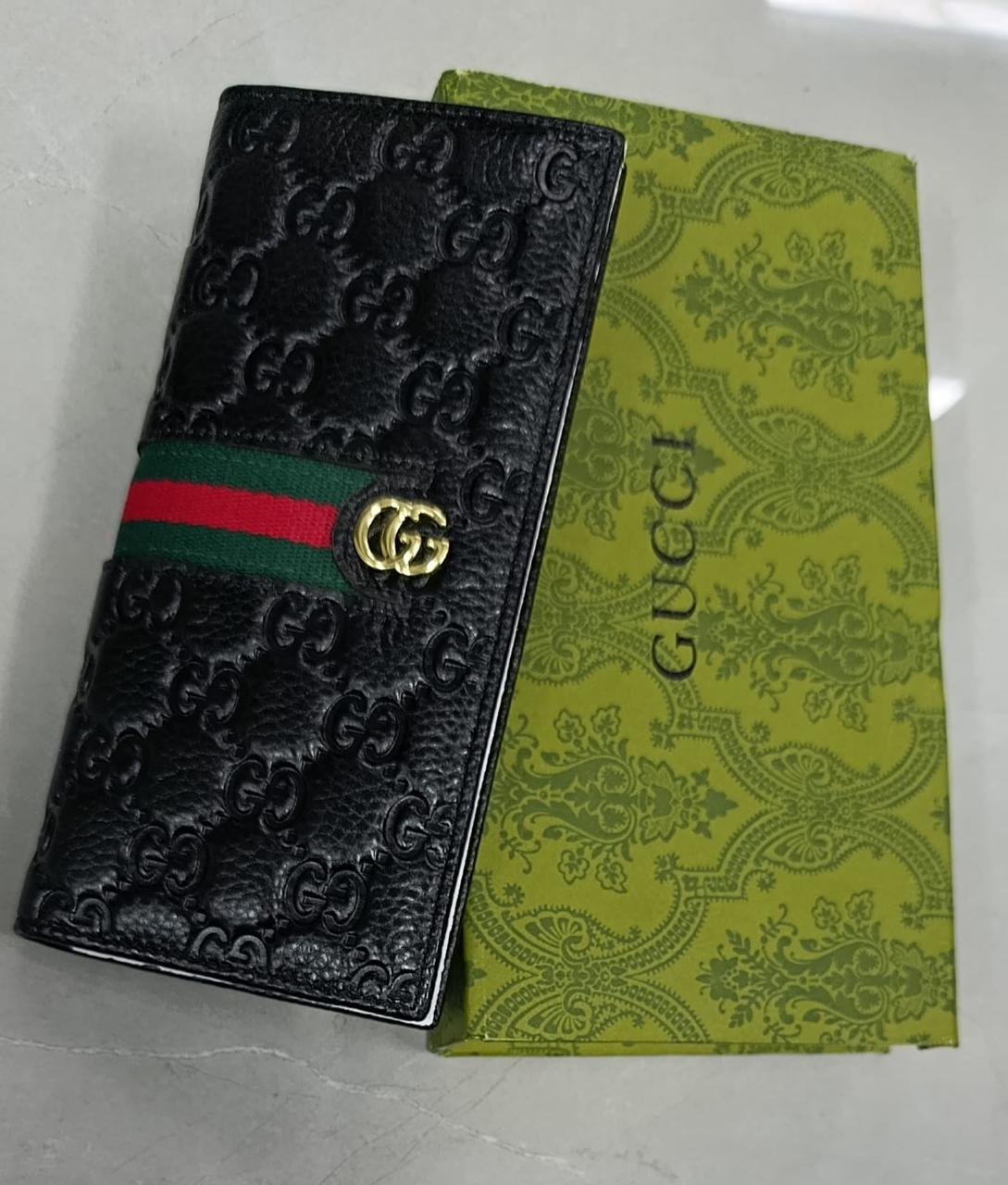 Guci Long Leather Wallets for Men and Women