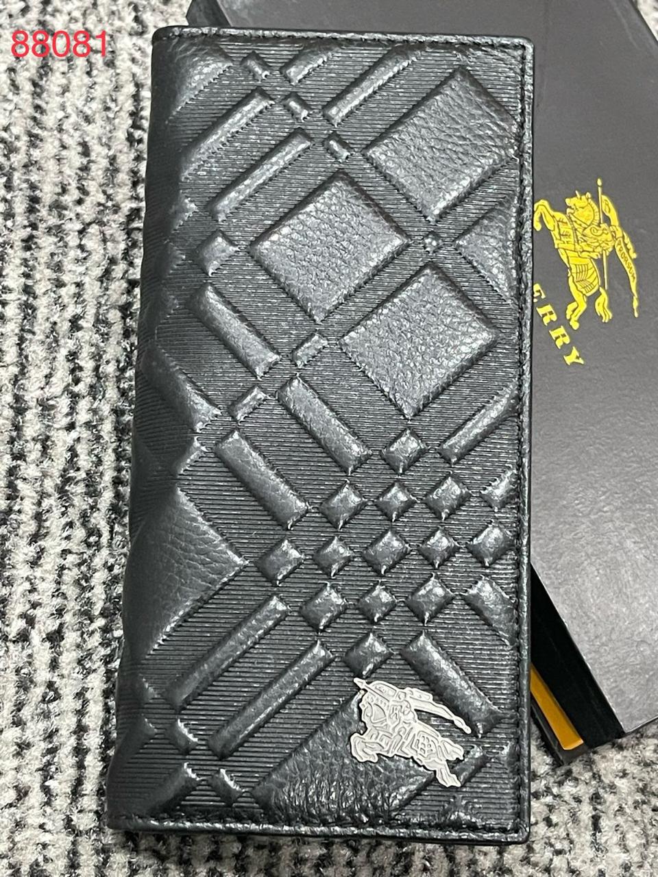 Burbery Long Leather Wallets for Men and Women