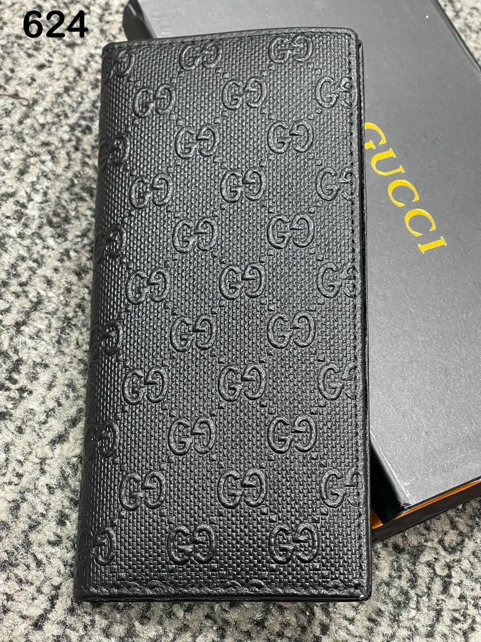 Guci Long Leather Wallets for Men and Women