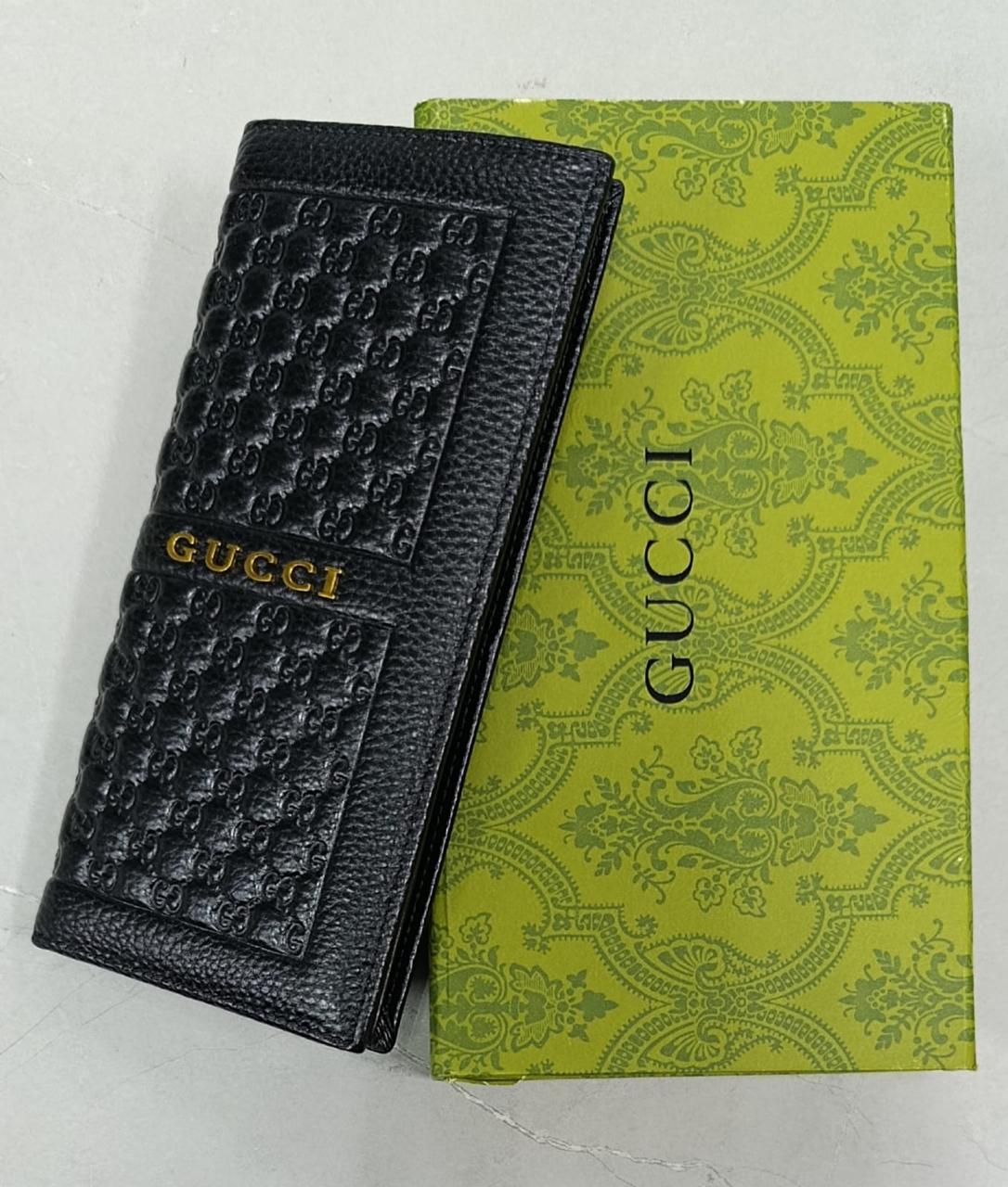 Guci Long Leather Wallets for Men and Women