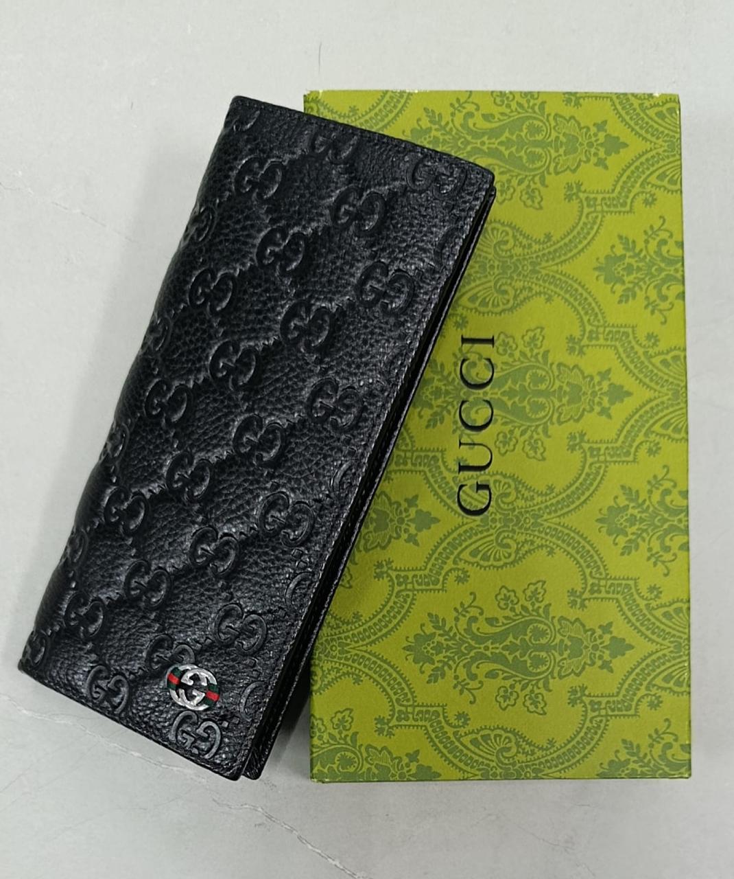 Guci Long Leather Wallets for Men and Women