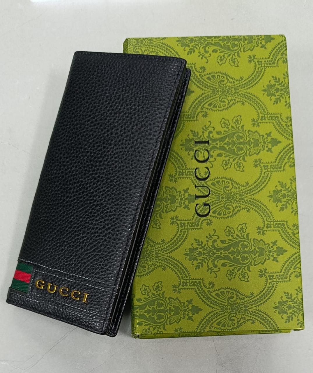 Guci Long Leather Wallets for Men and Women