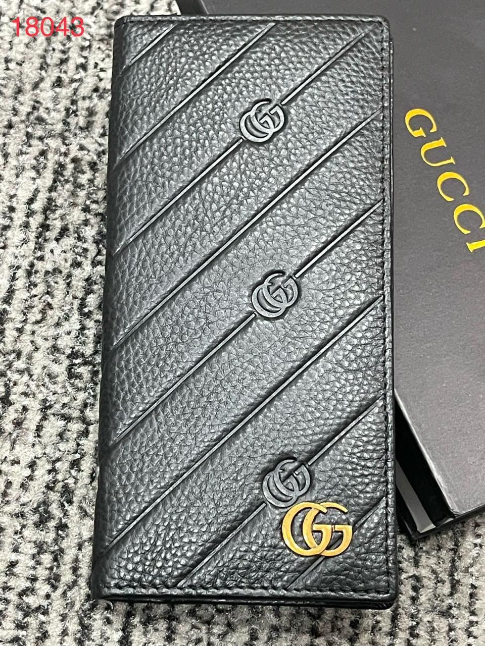 Guci Long Leather Wallets for Men and Women