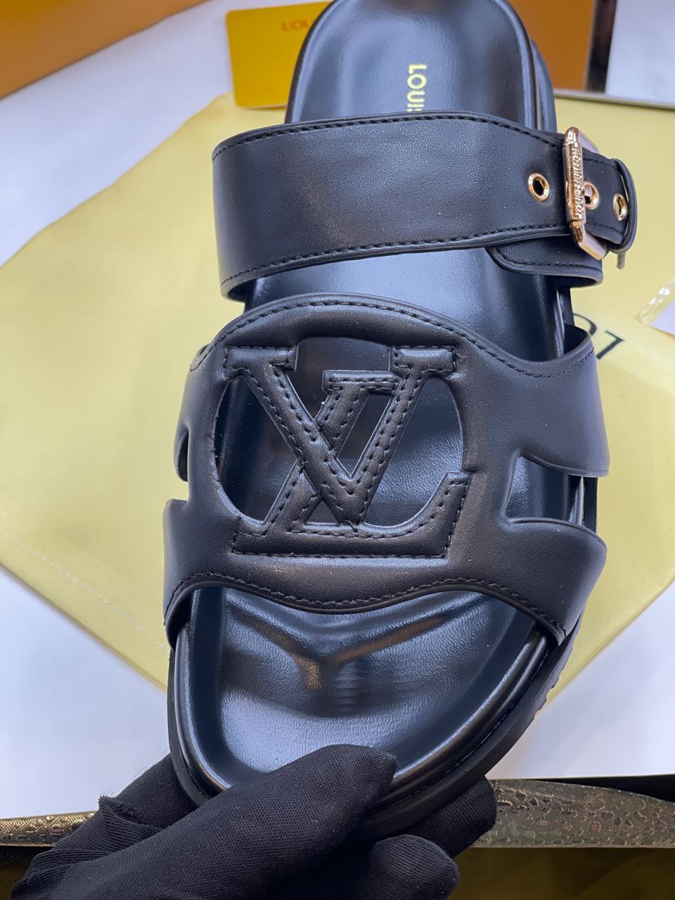LvE Signature Monogram Slides Sandals for Women