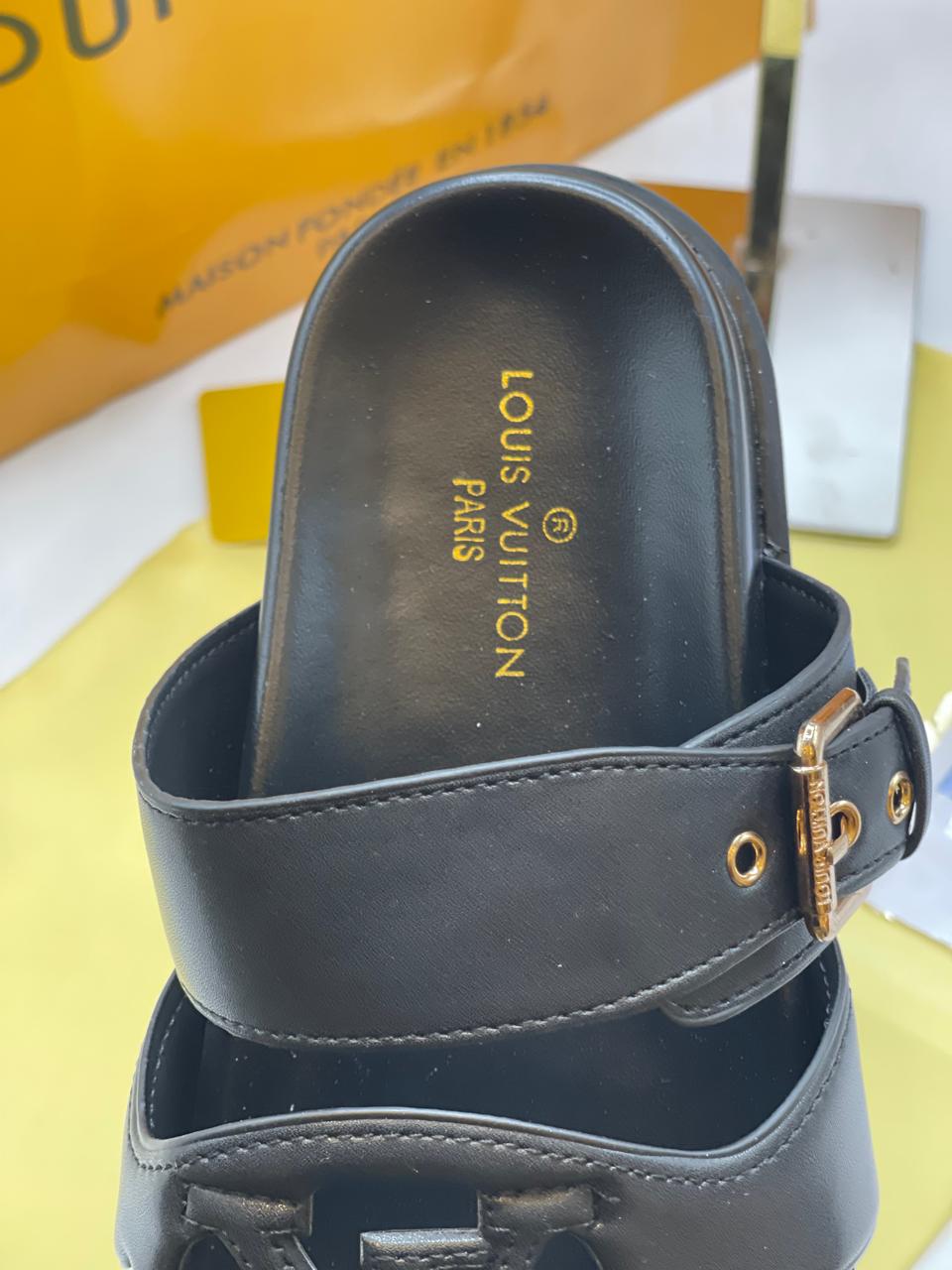 LvE Signature Monogram Slides Sandals for Women