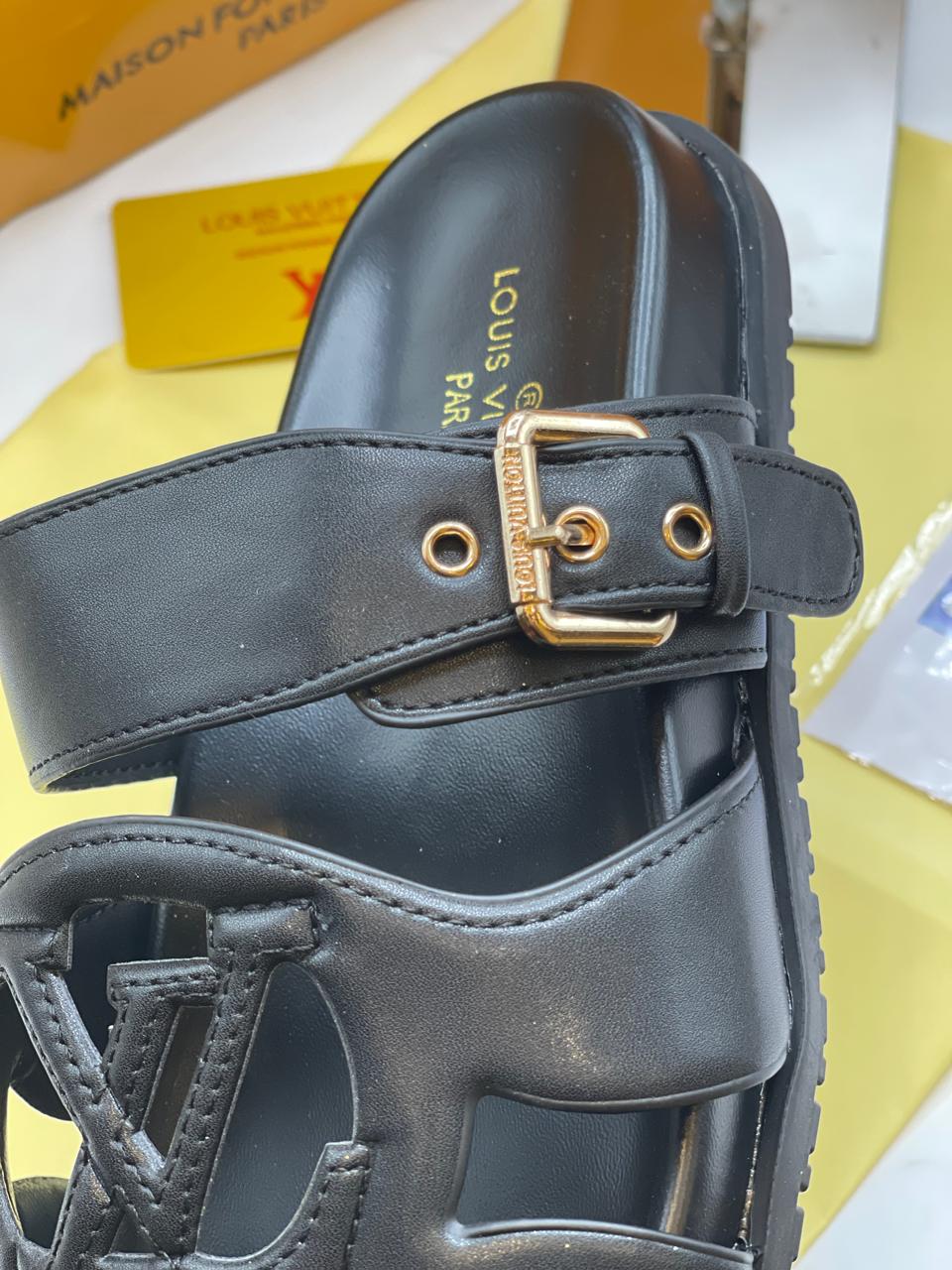 LvE Signature Monogram Slides Sandals for Women