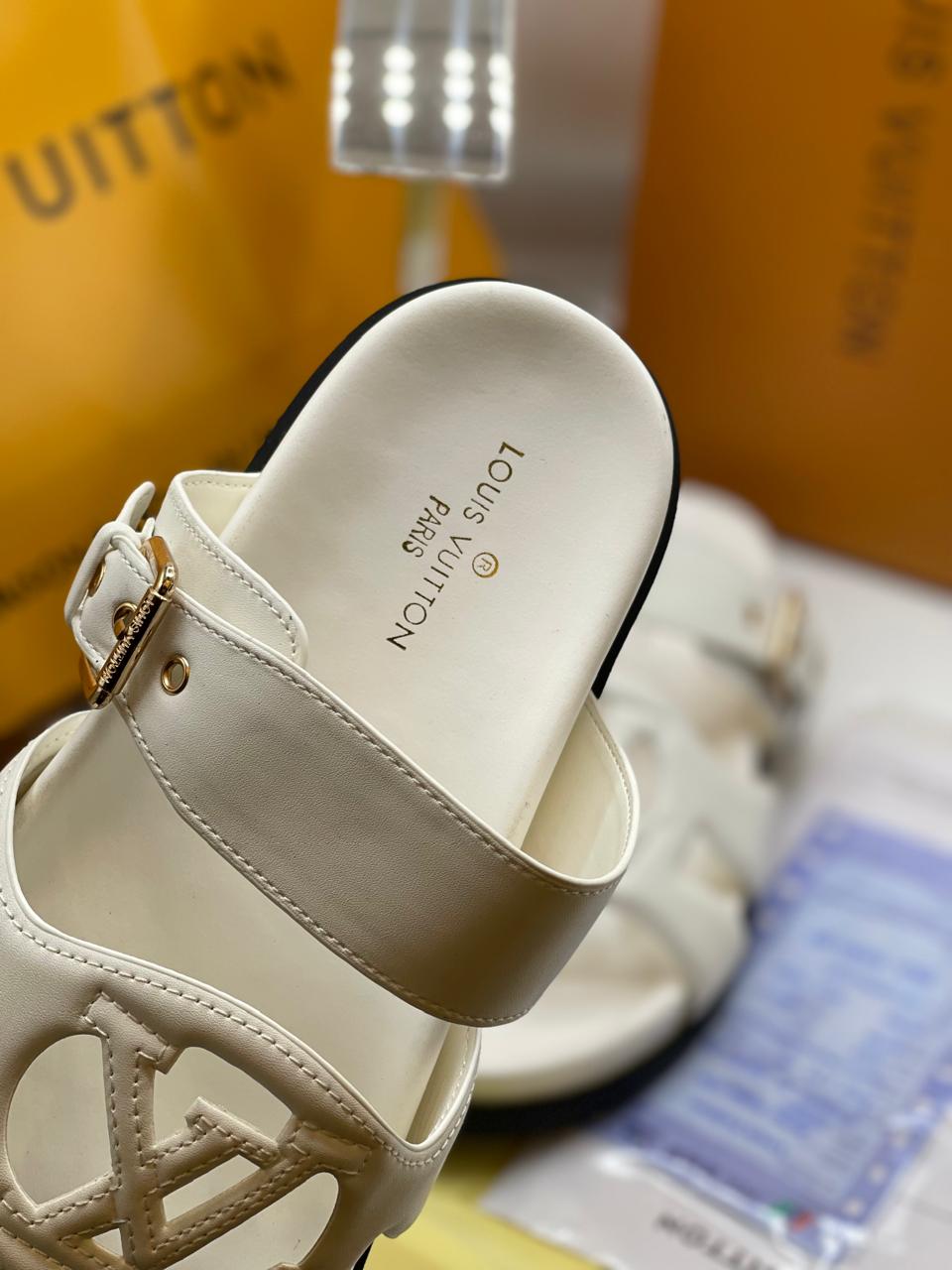 LvE Signature Monogram Slides Sandals for Women