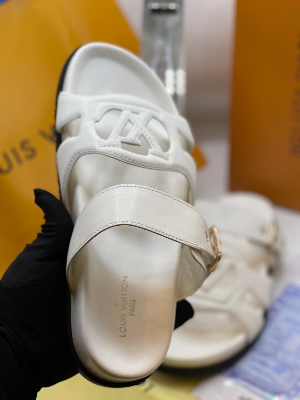 LvE Signature Monogram Slides Sandals for Women