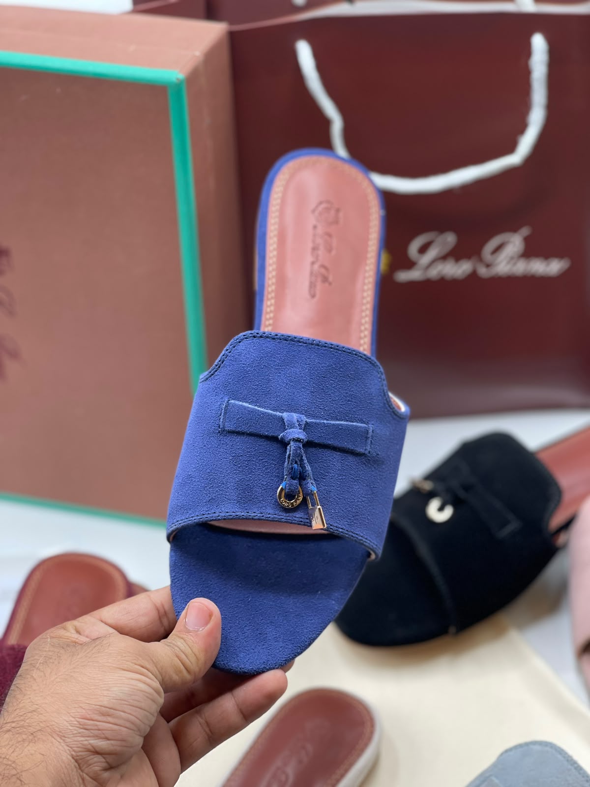 Loro Piana Summer Charms Slides Slippers for Women