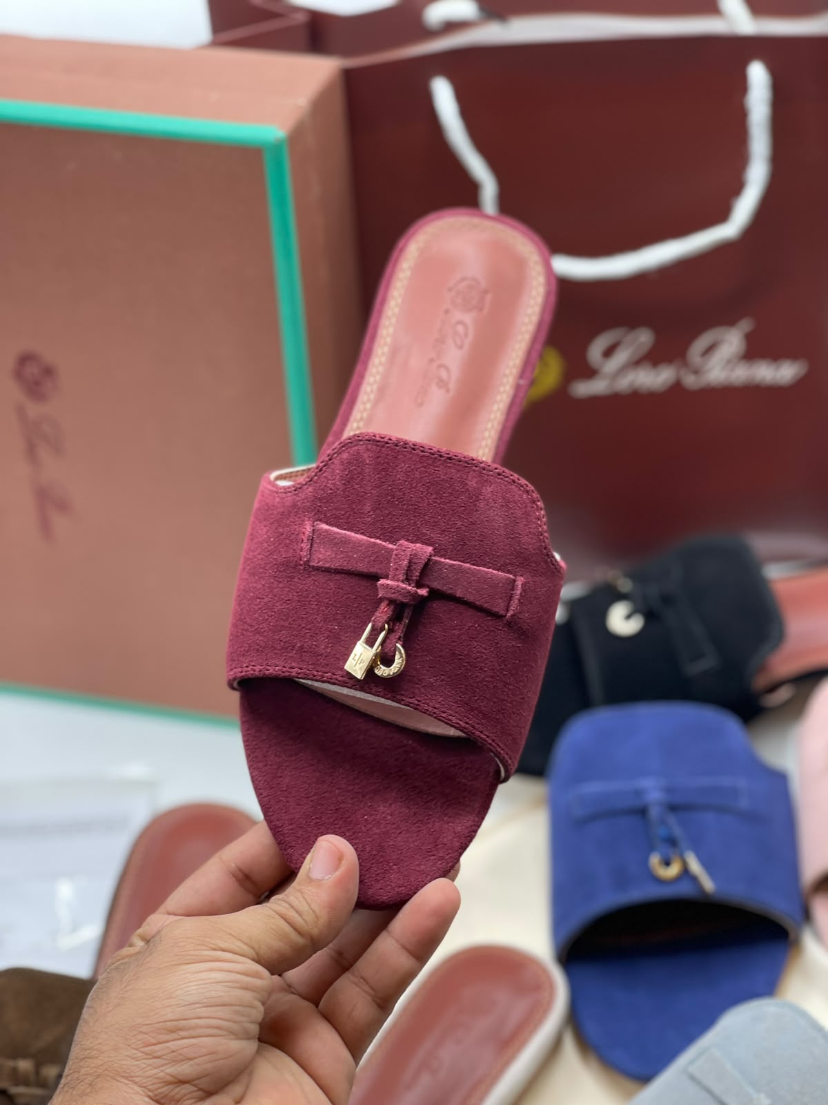Loro Piana Summer Charms Slides Slippers for Women