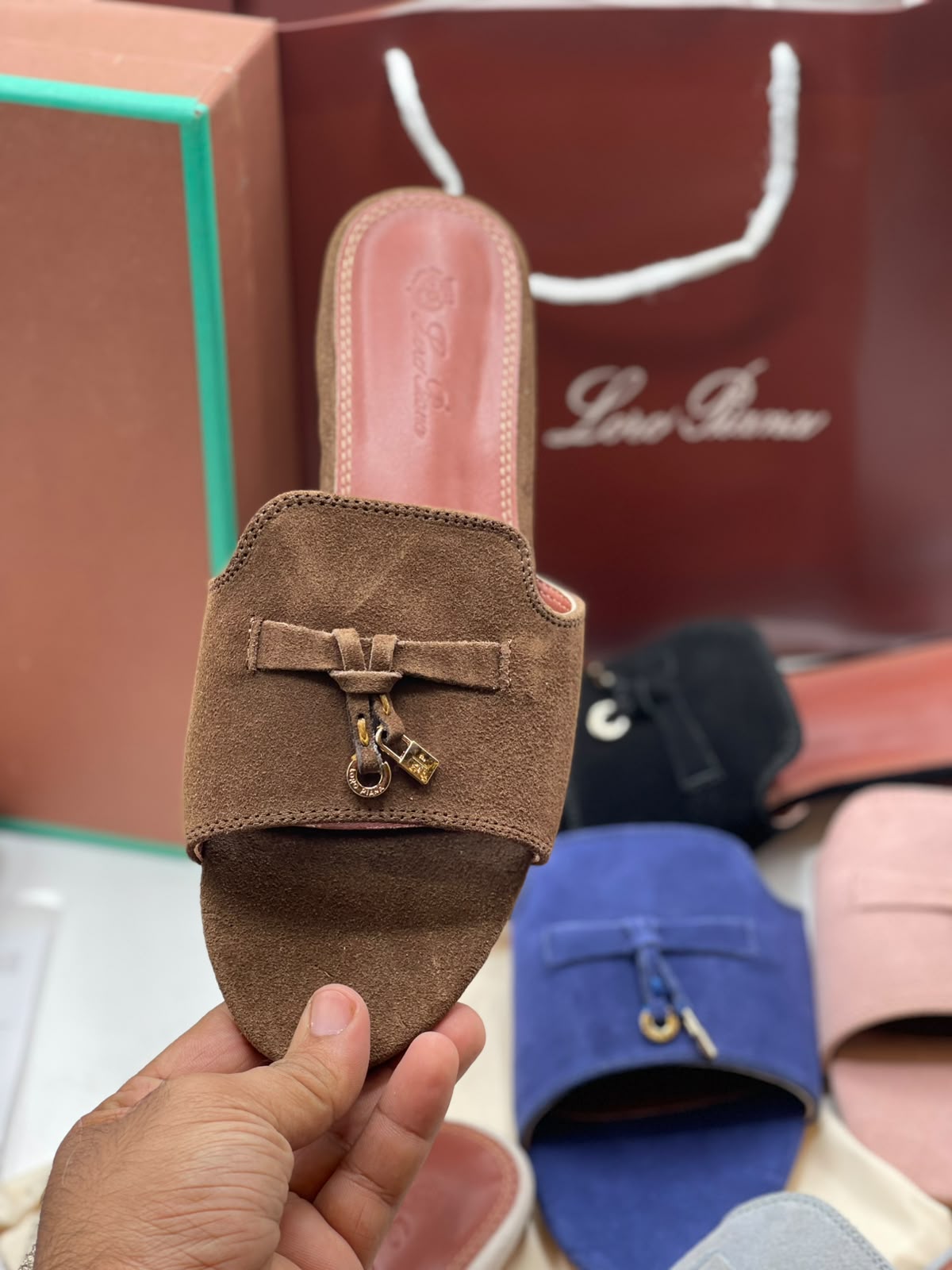 Loro Piana Summer Charms Slides Slippers for Women