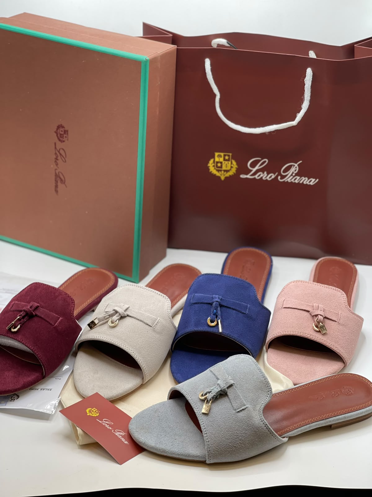 Loro Piana Summer Charms Slides Slippers for Women
