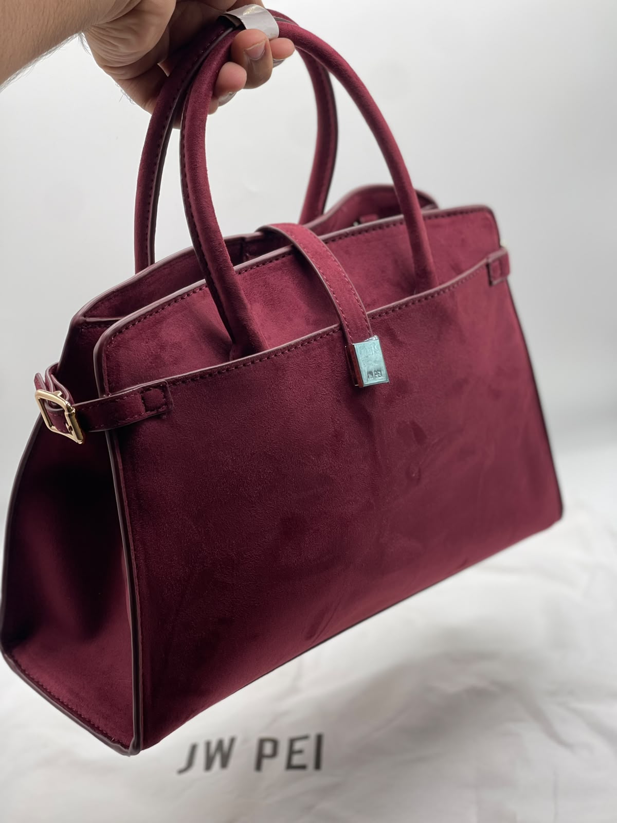 JWPEI Faux Suede Tote Bag for Women