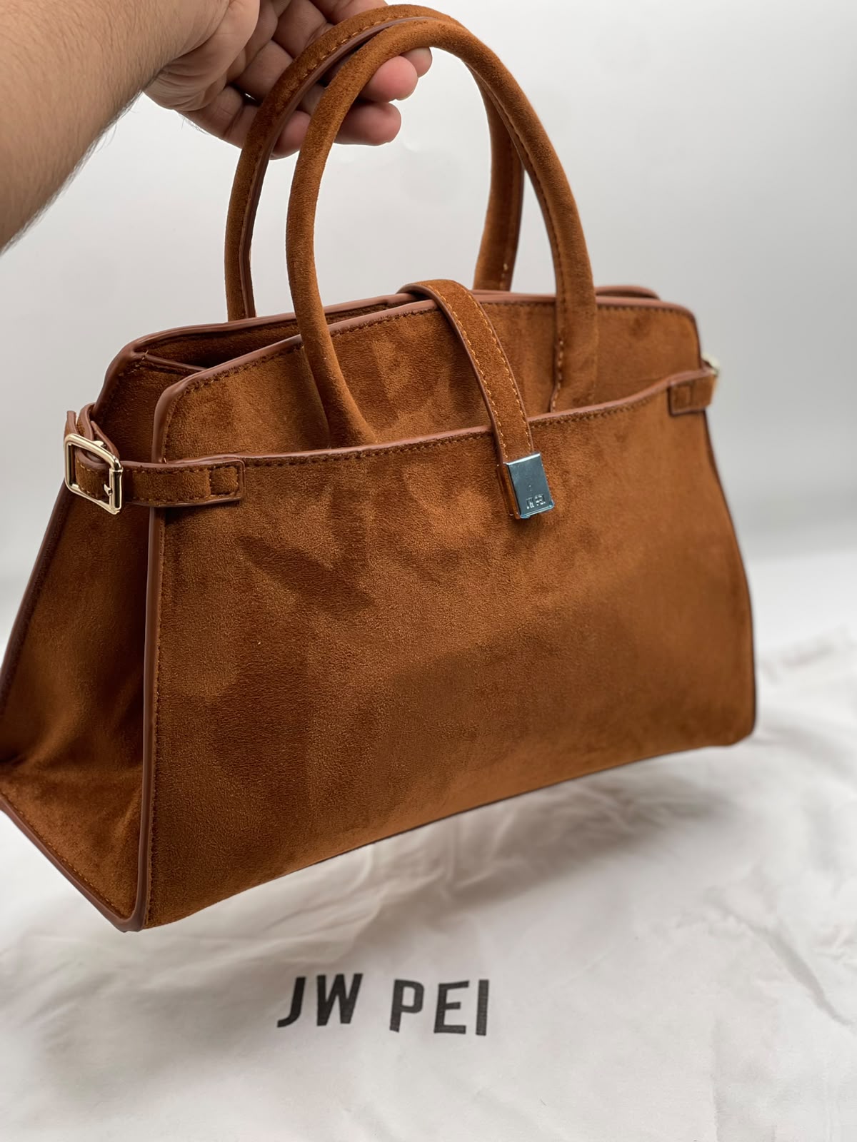 JWPEI Faux Suede Tote Bag for Women