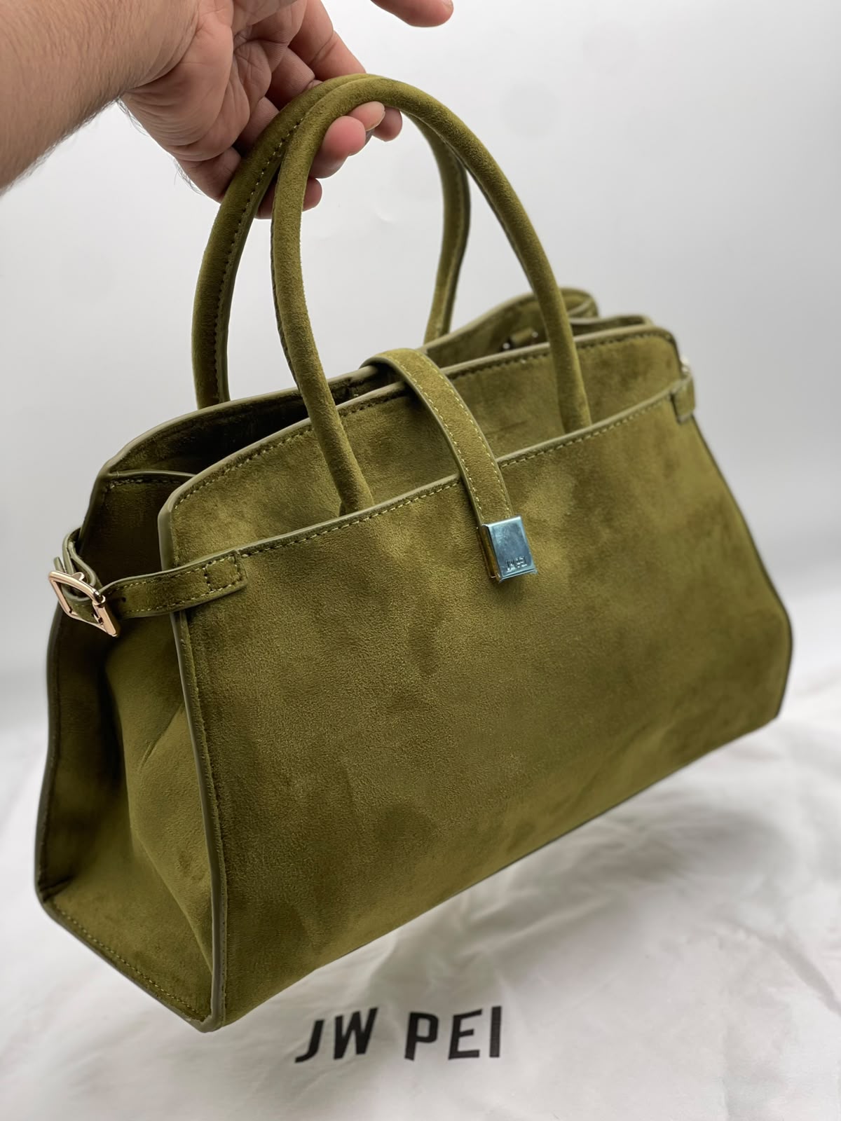 JWPEI Faux Suede Tote Bag for Women