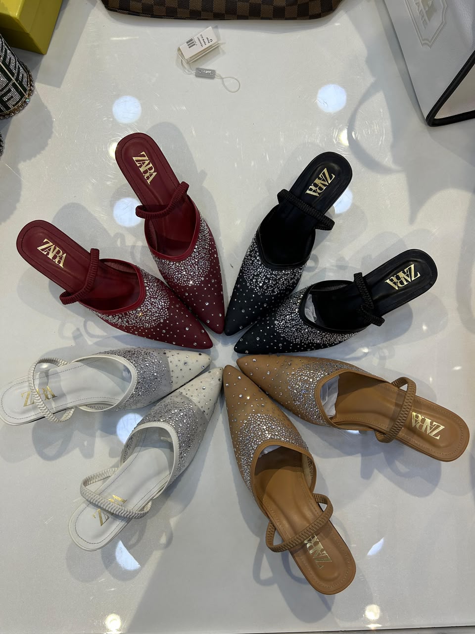 Zara Studded Heels Sandals for Women