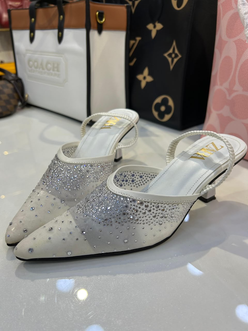 Zara Studded Heels Sandals for Women