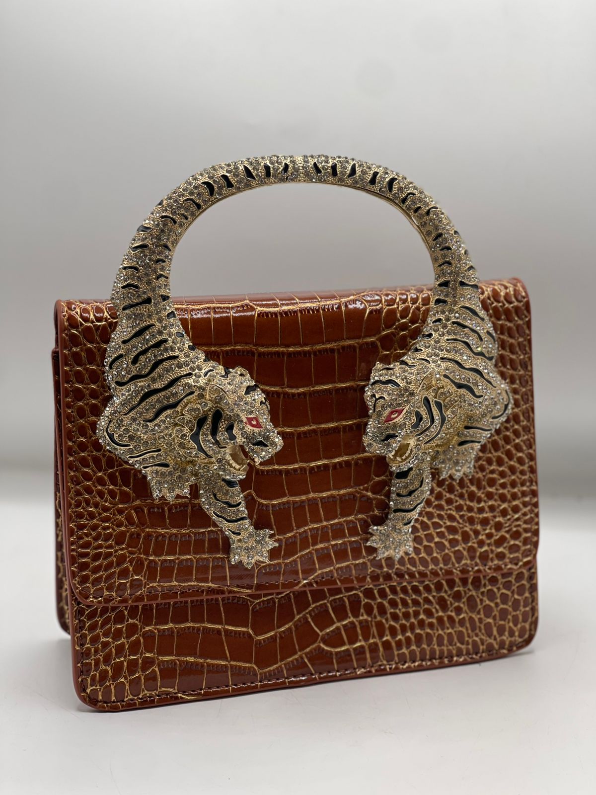 Roberto Cavali Large size Roar Crystal Embellished Shoulder Bag for Women