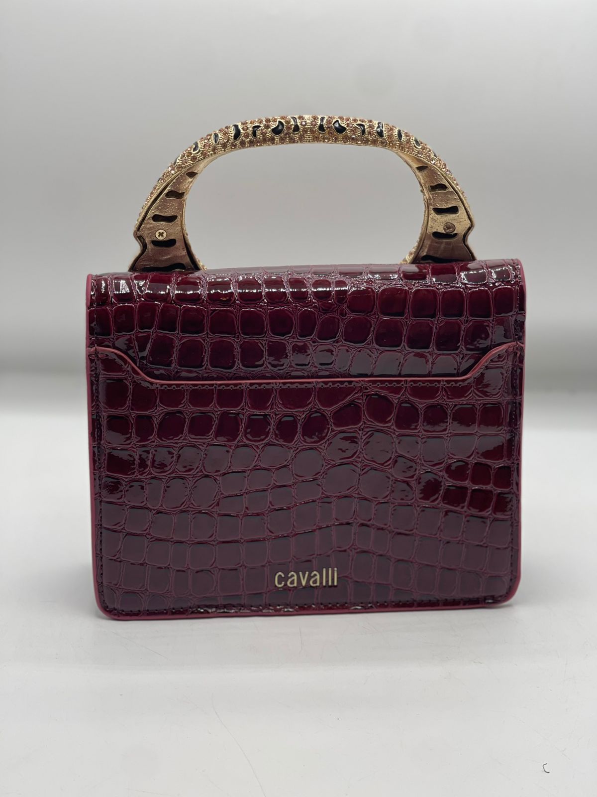 Roberto Cavali Large size Roar Crystal Embellished Shoulder Bag for Women