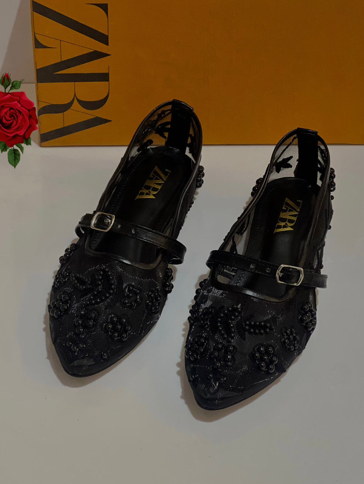 Zara Mesh Net Pumps Shoes for Women