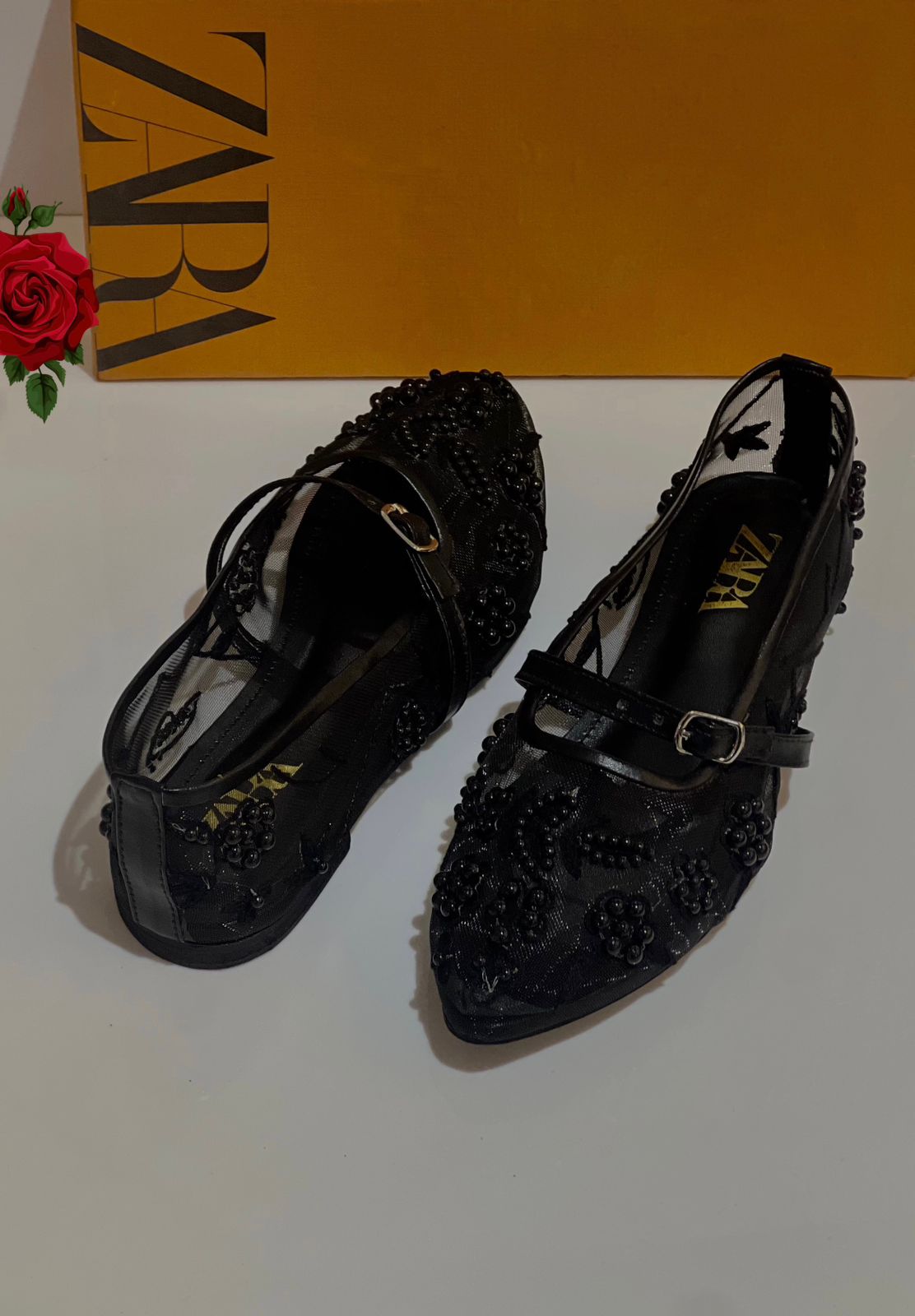 Zara Mesh Net Pumps Shoes for Women