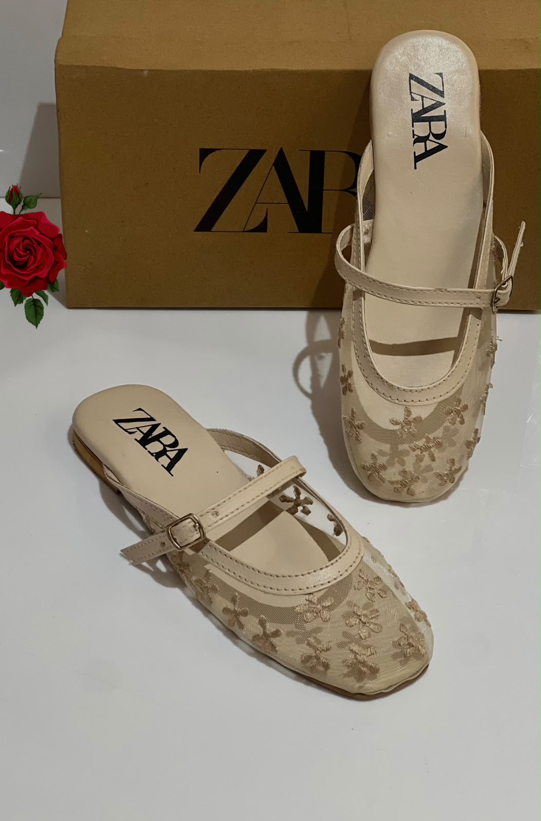 Zara Mesh Net Mules for Women