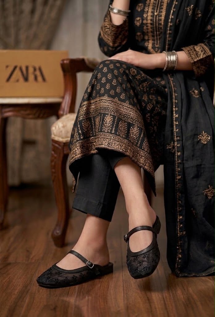 Zara Mesh Net Mules for Women