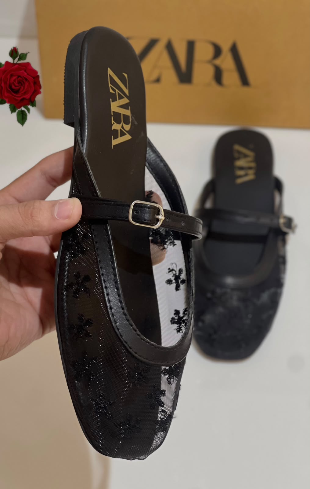 Zara Mesh Net Mules for Women