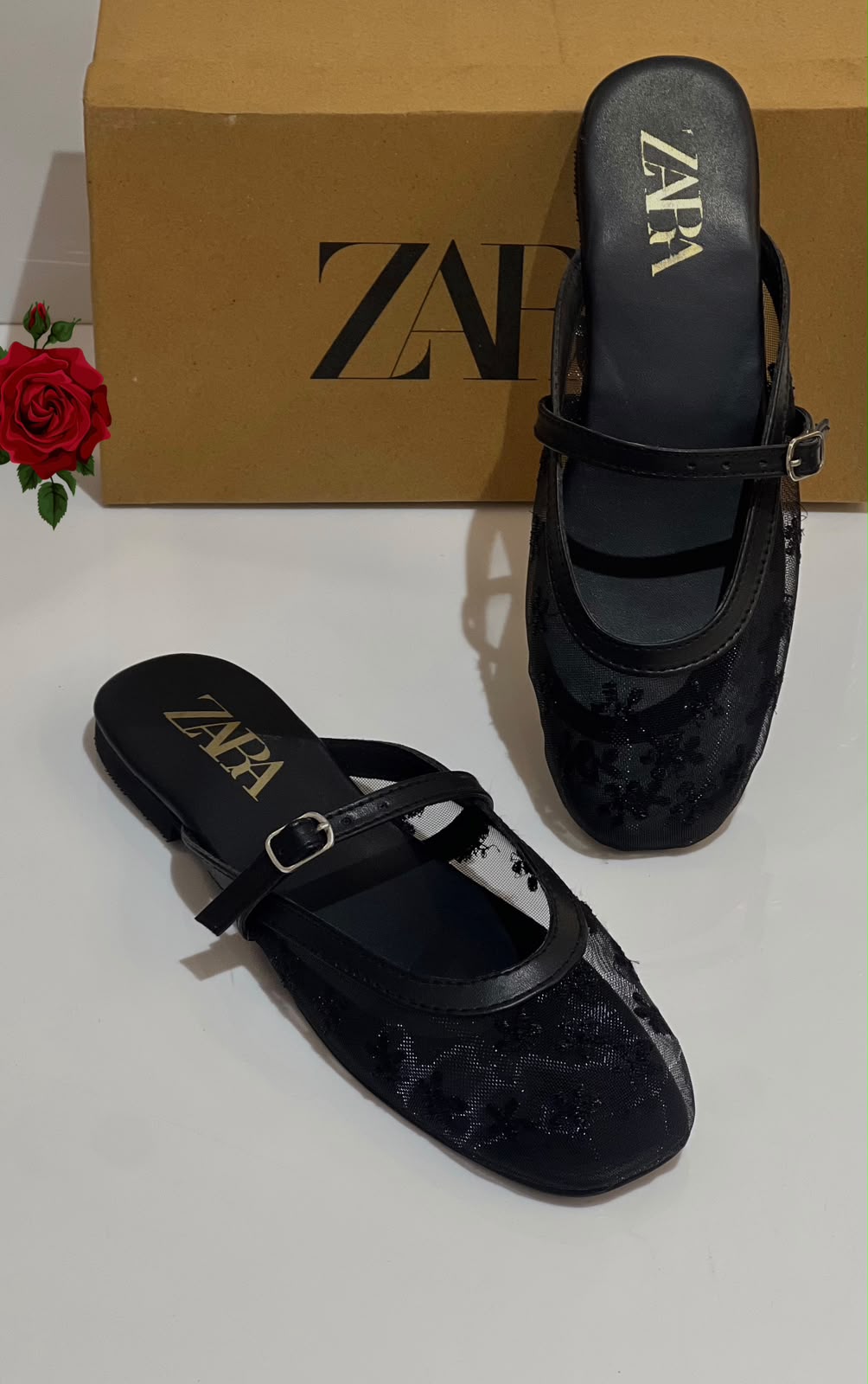 Zara Mesh Net Mules for Women