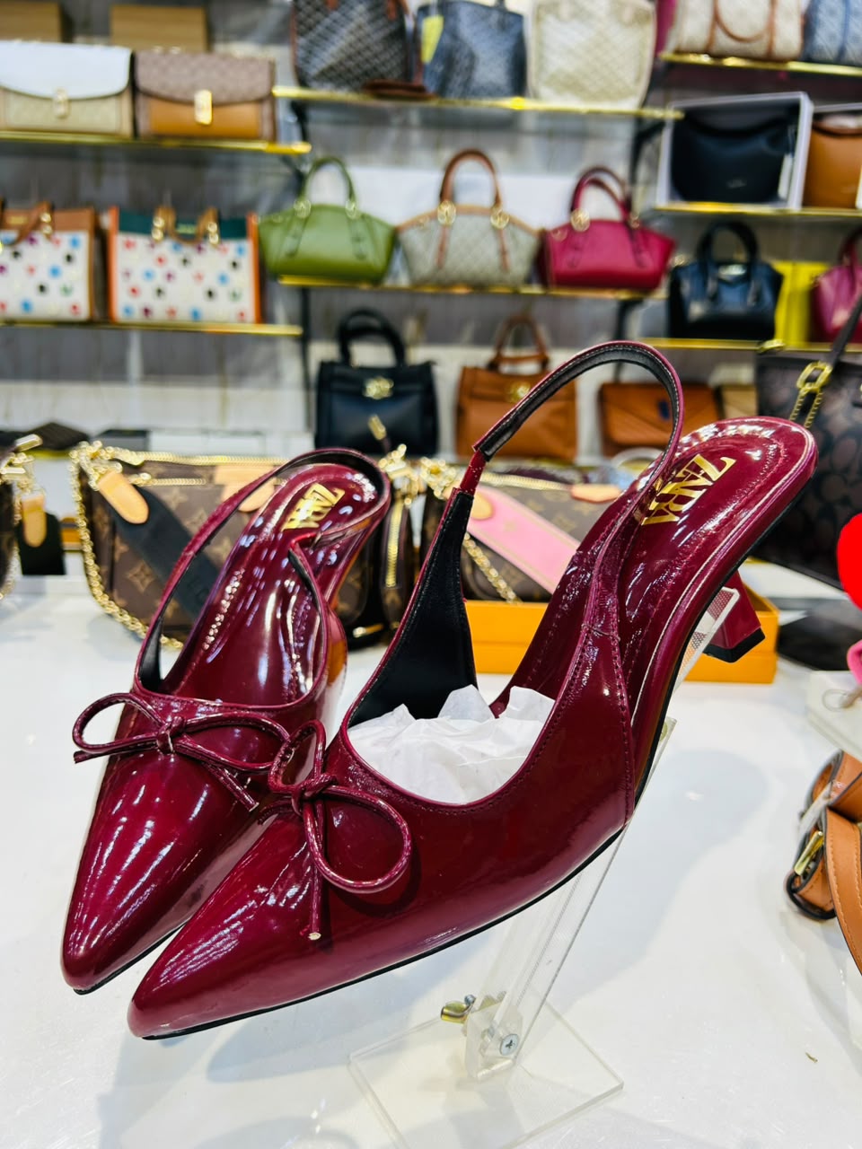 Zara Bow Heels Sandals for Women