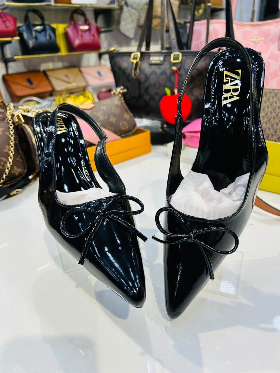 Zara Bow Heels Sandals for Women