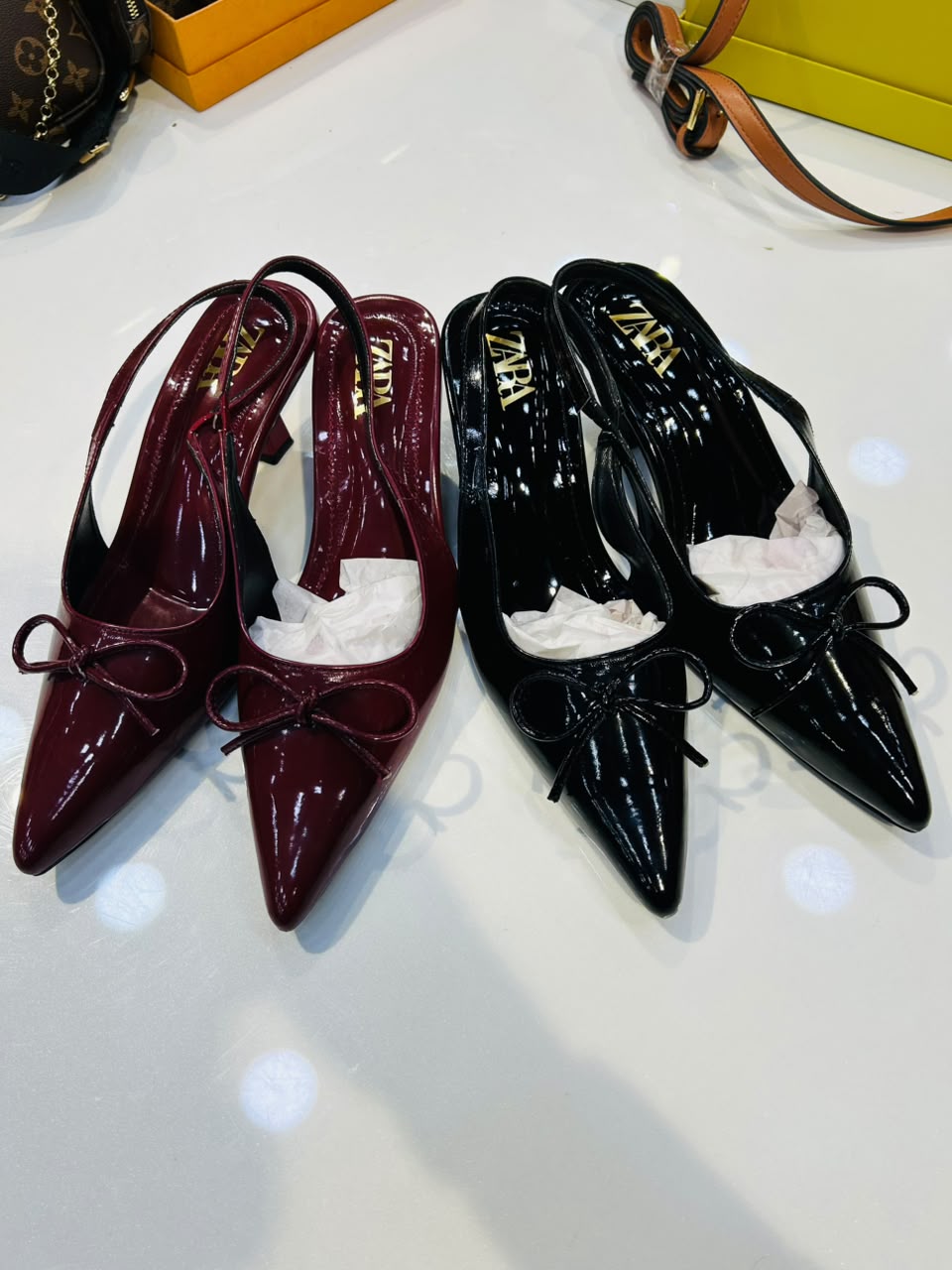 Zara Bow Heels Sandals for Women
