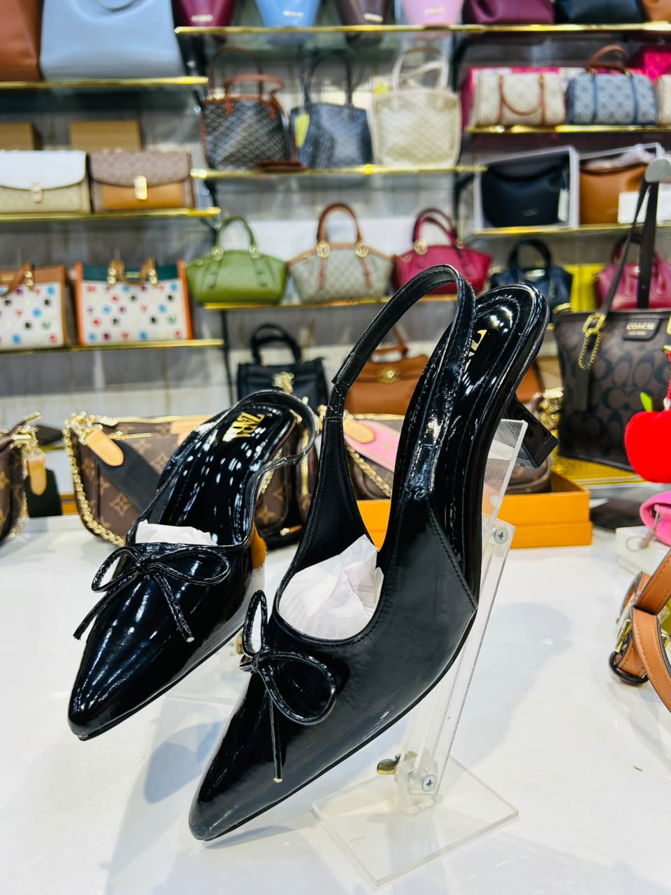 Zara Bow Heels Sandals for Women