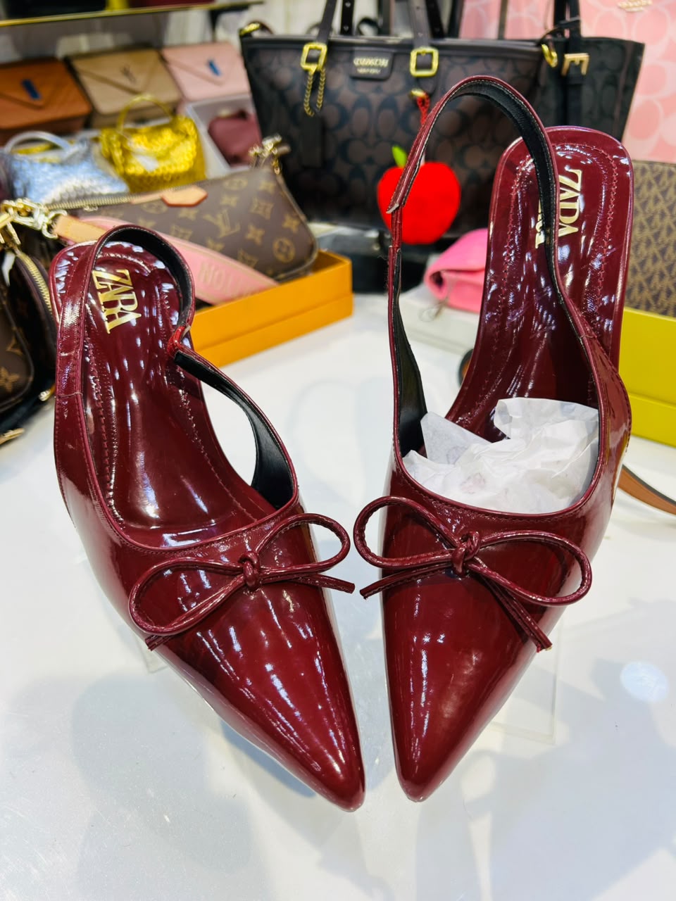 Zara Bow Heels Sandals for Women