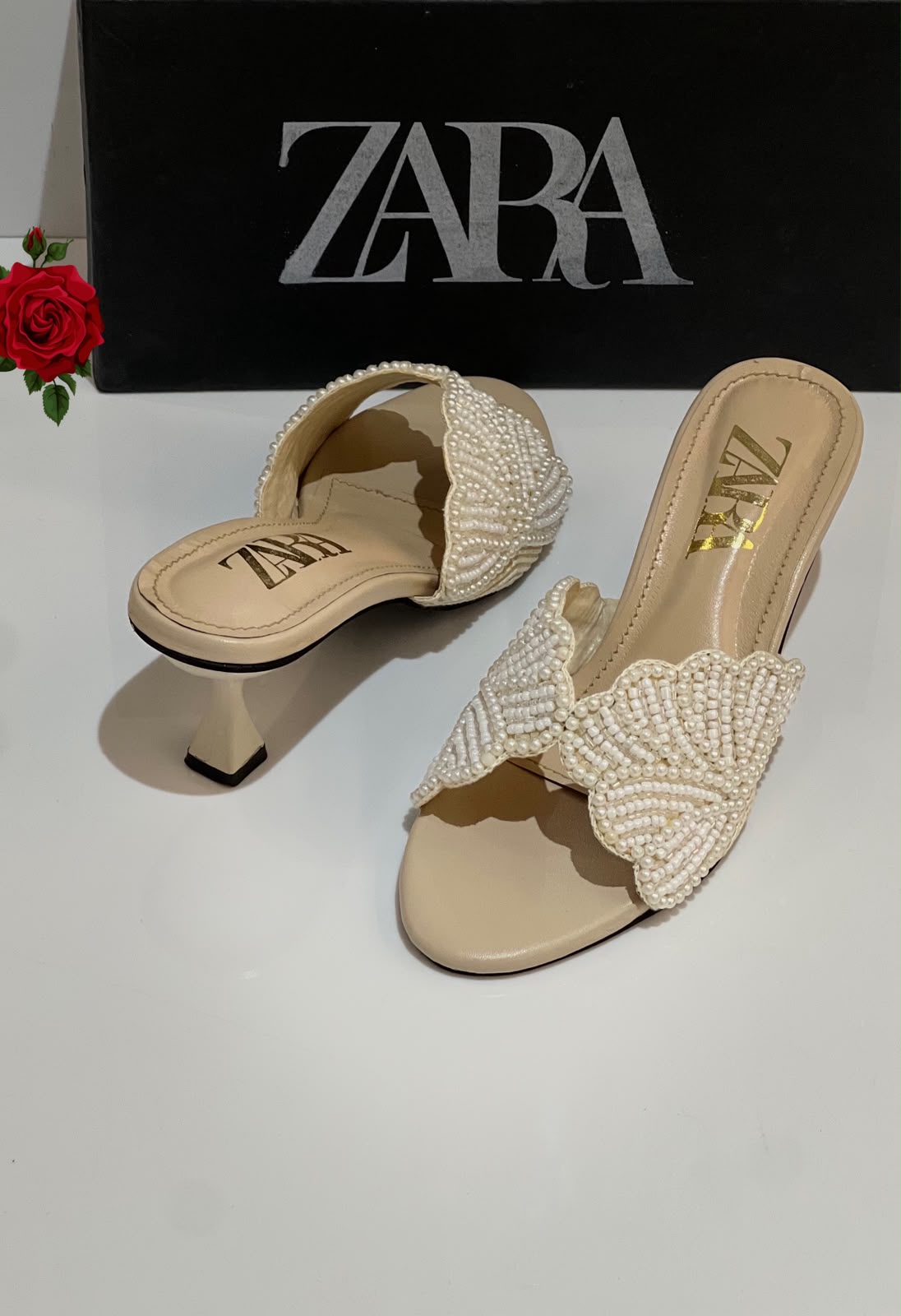 Zara Mesh Net Sandals for Women