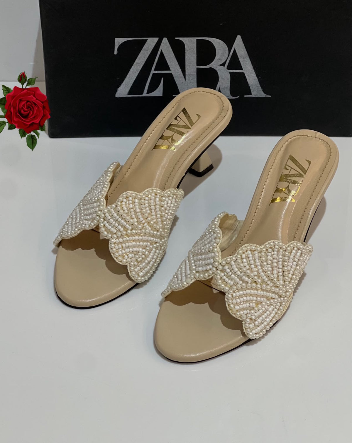 Zara Mesh Net Sandals for Women
