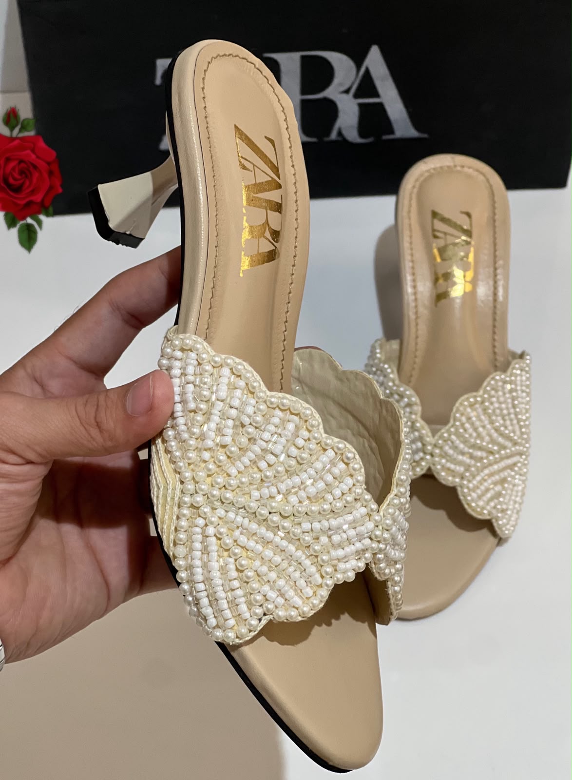 Zara Mesh Net Sandals for Women