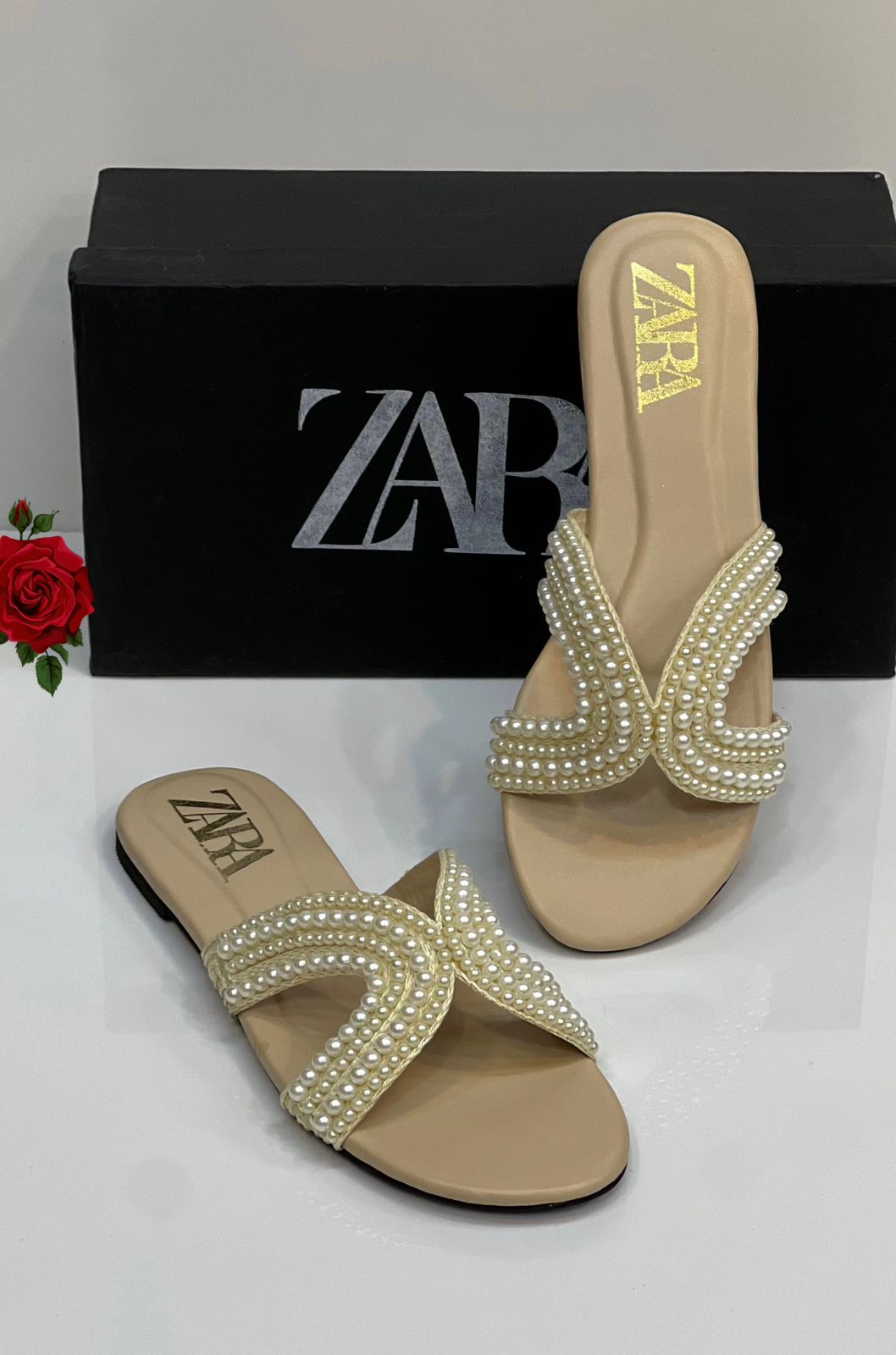 Zara Mesh Net Slippers for Women